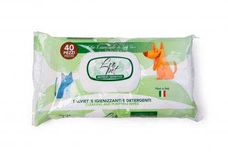 Igiena Blana si Piele - Leopet Servetele Umede cu Arbore de Ceai pentru Animale de Companie