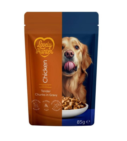 Lovely Hunter - Nature's Protection Gustari Pentru Caini Blana Alba de Toate Rasele cu Ton si Biban 70g