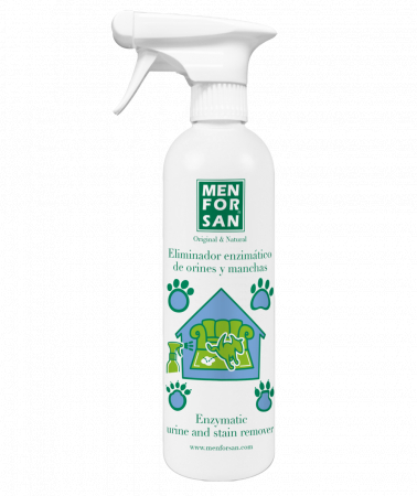 Pisici - Menforsan Solutie cu Enzime pentru Indepartat Pete si Mirosuri 500 Ml