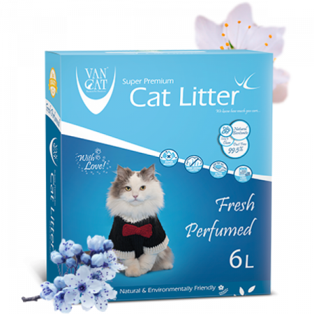Pisici - Nisip Igienic Pisici VanCat Anibacterial Blue 6L