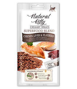Recompense si Delicii pentru Pisici - Natural Kitty  Recompensa Cremoasa cu Pui si Ficat