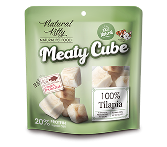 Recompense si Delicii pentru Pisici - Natural Kitty Recompensa Meaty Cube Tilapia 60 Gr