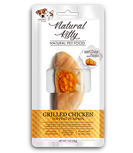 Recompense si Delicii pentru Pisici - Natural Kitty Recompensa Pui la Gratar si Dovleac 30 Gr
