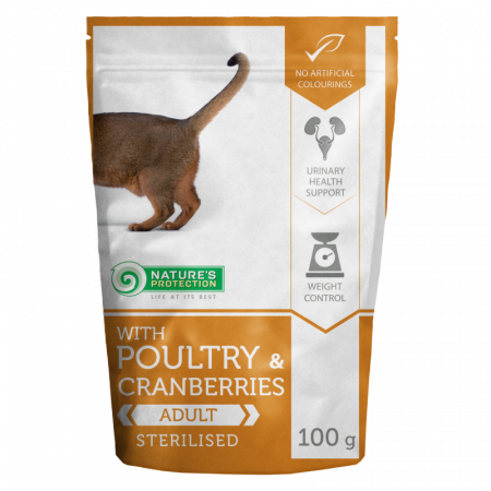 Import - Nature's Protection Cat Sterilized Poultry&Cranberries 100 G