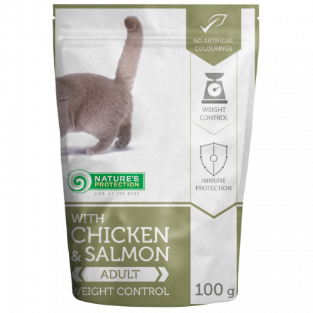 Import - Nature's Protection Cat Weight Control Chicken&Salmon 100 G