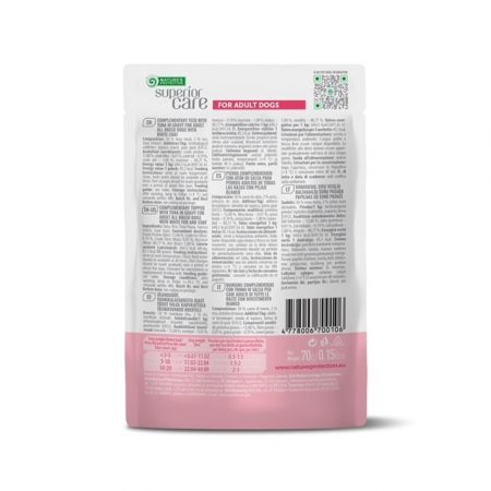 Nature's Protection Gustari Pentru Caini Blana Alba de Toate Rasele cu Ton 70g [1]