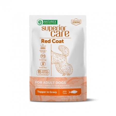 Nature's Protection Gustari Pentru Caini Blana Rosie de Toate Rasele cu Ton 70g