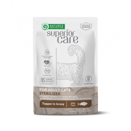 Nature's Protection - Nature's Protection Gustari Pentru Pisici Adulte Sterilizate De Toate Rasele cu Ton 70g