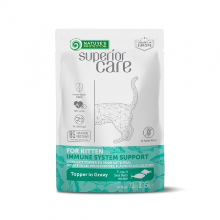 Nature's Protection - Nature's Protection Gustari Pentru Sustinerea Sistemului Imunitar Ton si Biban Kitten 70g