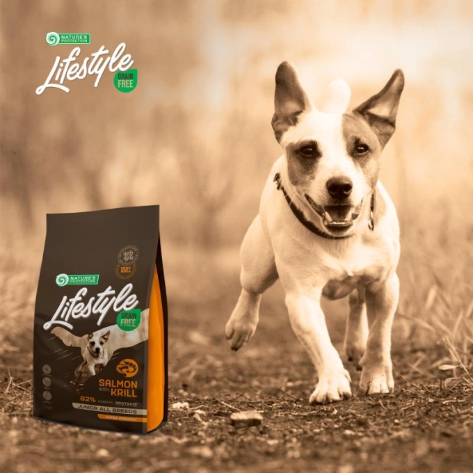 Nature's Protection Lifestyle Grain Free Junior Dog All Breed cu Somon si Krill [5]