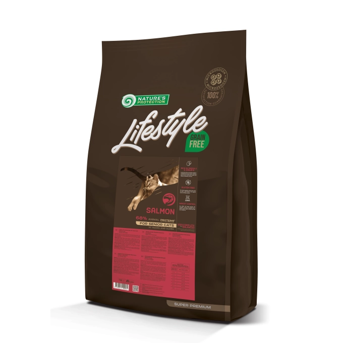 Nature's Protection - Nature's Protection Lifestyle Grain Free Senior Cat cu Somon