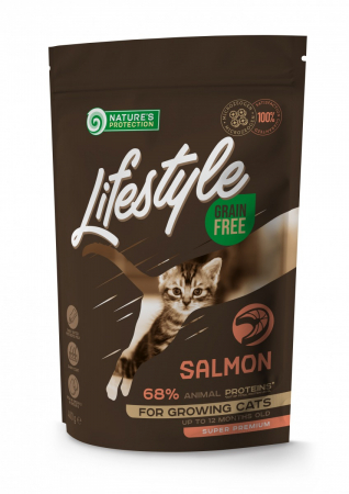 Nature's Protection - Nature's Protection Lifestyle Grain Free Kitten cu Somon