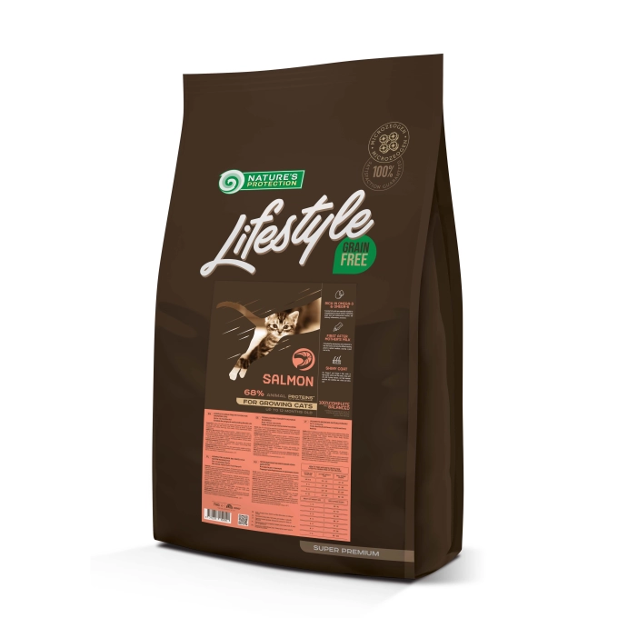Nature's Protection - Nature's Protection Lifestyle Grain Free Kitten cu Somon