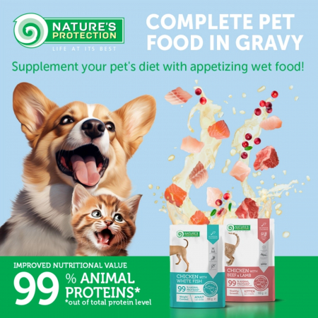 Nature's Protection Pisica Adulta Sterilizata cu Somon si Ierburi 100 Gr [1]