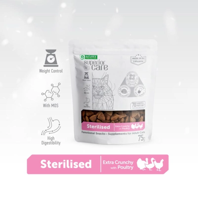 Superior Care Recompense cu Pasare pentru Pisici Adulte Sterilizate 75 Gr [3]