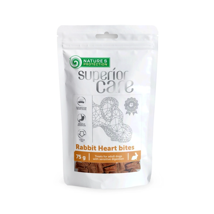 Recompense si Delicii pentru Caini - Natures Protection SC Snacks Rabbit Hearts 75G