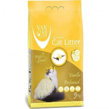 Pisici - Nisip Igienic Pisici VanCat Vanilla Compact 5 Kg