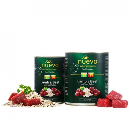 Nuevo - Nuevo Dog Senior cu Miel, Vita si Fulgi de Ovaz