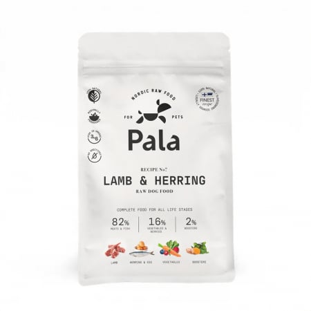 Pala - Pala Hrana Raw pentru Caini cu Miel si Hering