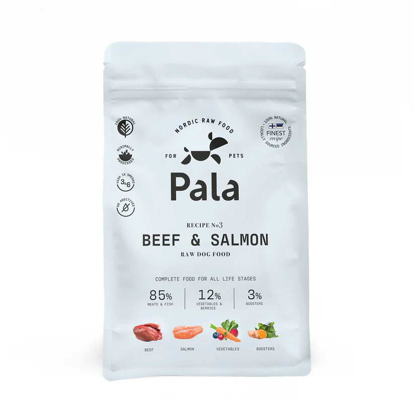 Pala - Pala Hrana Raw pentru Caini cu Vita si Somon