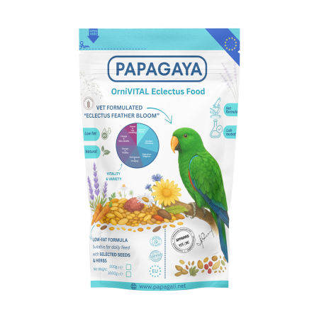 Pasari - Papagaya OrniVital Eclectus Feather Bloom Hrana Low Fat pentru Papagali Eclectus