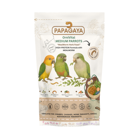 Pasari - Papagaya OrniVital MealWorm Herb Feast High Protein pentru Papagali de Talie Medie