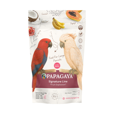 Pasari - Papagaya Signature Line Fruit Explosion Hrana pentru Papagali de Talie Mare
