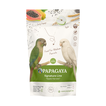 Hrana Pasari - Papagaya Signature Line Hrana pentru Papagali de Talie Medie cu Mere