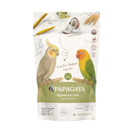 Pasari - Papagaya Signature Line Little Beaks Hrana pentru Papagali de Talie Medie cu Cioc Mic