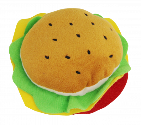 Caini - Pawise Jucarie Plus in Forma de Hamburger