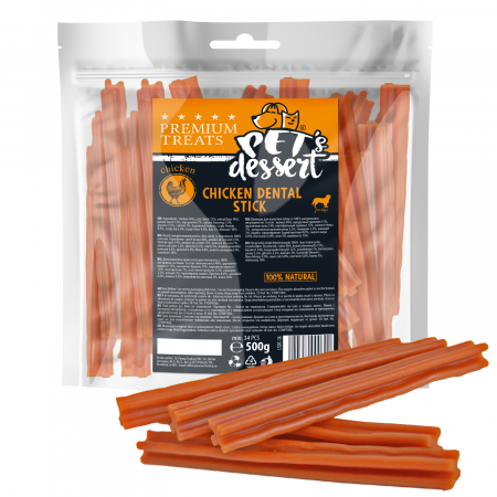 Recompense si Delicii pentru Caini - Pet's Desert Dog Chicken Dental Stick 500g LSDC-36