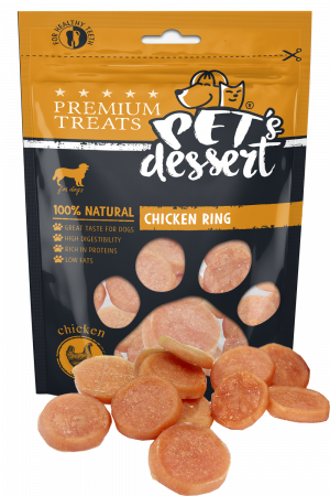 Recompense si Delicii pentru Caini - Pet's Desert Dog Chicken Ring 80G LSC-04