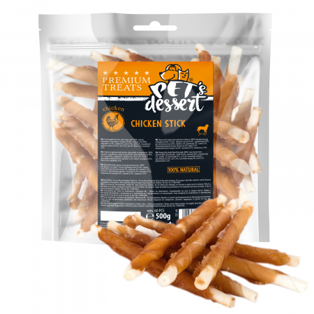 Recompense si Delicii pentru Caini - Pet's Desert Dog Chicken Stick 500g LSC-44