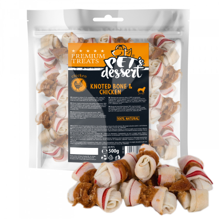 Recompense si Delicii pentru Caini - Pet's Desert Dog Knoted Bone&Chicken LSC-50(2)