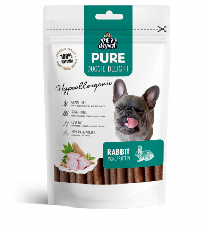 Recompense si Delicii pentru Caini - Pet's Dessert Rabbit Monoprotein Hypoallergenic 0.80