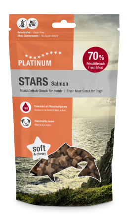Recompense si Delicii pentru Caini - Platinum Stars Recompense cu Somon 185 Gr