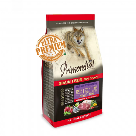 Primordial - Primordial Grain-Free Holistic Dog Adult Mini cu Sardine si Gasca
