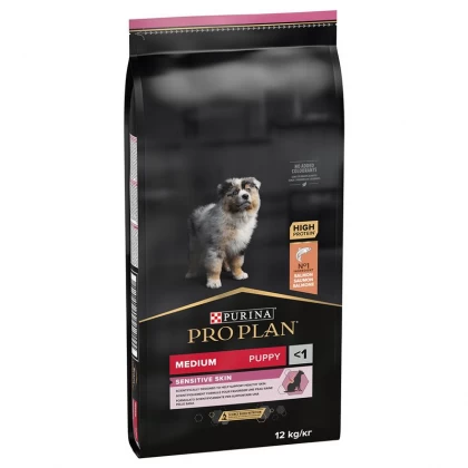 Pro Plan - Pro Plan Medium Puppy Sensitive Skin Somon 12 Kg