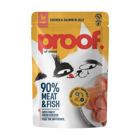 Proof - Proof Hrana Umeda pentru Pisici cu Pui si Somon in Jeleu 85 Gr