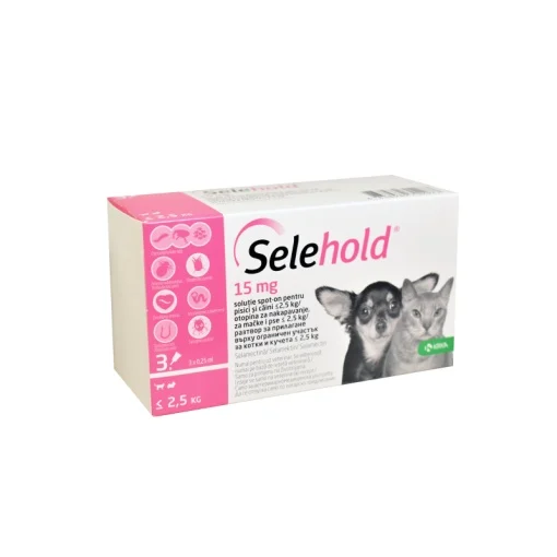 Antiparazitare - selehold-antiparazitar-caini-pisici-sub-2-5-kg
