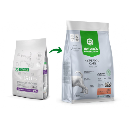 Superior Care - Superior Care White Dogs Grain Free Junior pentru Toate Taliile cu Somon
