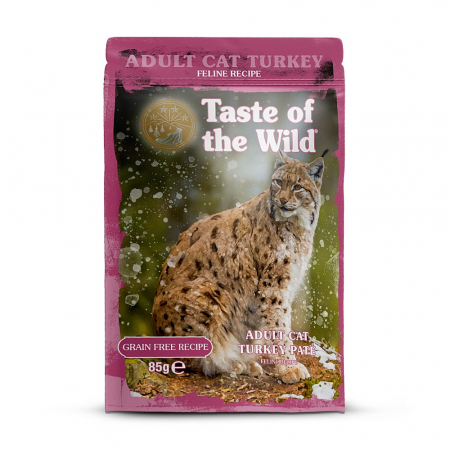 Taste of The Wild - Taste of the Wild Cat Pouch Adult cu Carne de Curcan Pate 85 Gr