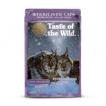 Taste of The Wild - Taste of the Wild Cat Pouch Sterilised All Life Stages cu Pui Pate 85 Gr