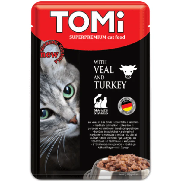 Tomi - Tomi Cat Adult Vitel Si Curcan Plic