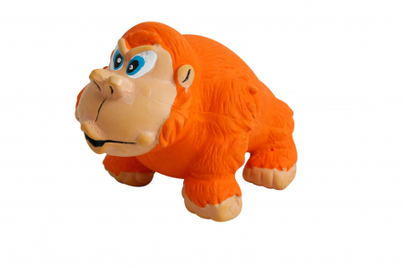 Caini - TOY1647 Jucarie urangutan din latex; 12.5 cm; 65g; Portocaliu