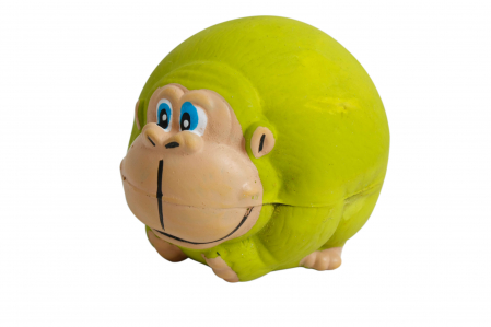 Caini - TOY1661 Jucarie urangutan din latex; Diametru 8.5 cm; Verde