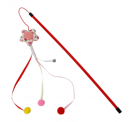 Pisici - TOY2101 Jucarie undita pentru pisica cu catnip