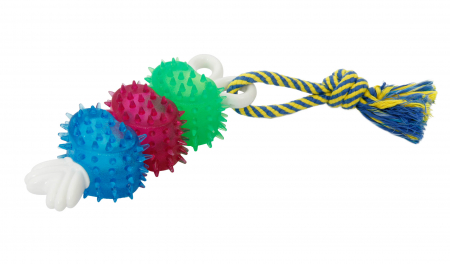 Caini - TOY2231 Jucarie sfoara cu cauciuc termoplastic; 5.5x27cm