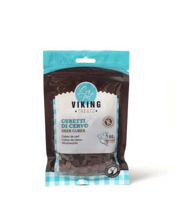 Recompense si Delicii pentru Caini - Viking Cuburi cu Carne de Caprioara pentru Caini 80 Gr