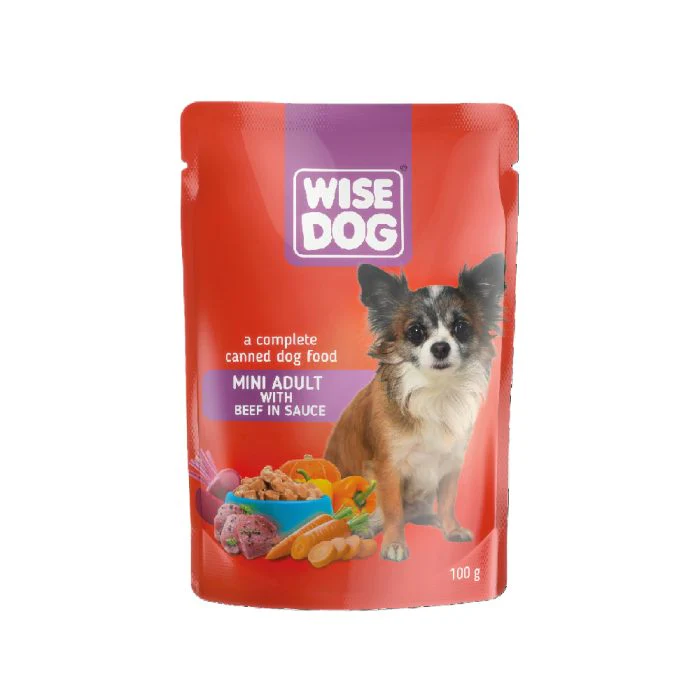 Hrana Umeda Caini - Wise Dog Mini Adult Plic cu Vita in Sos 100 Gr